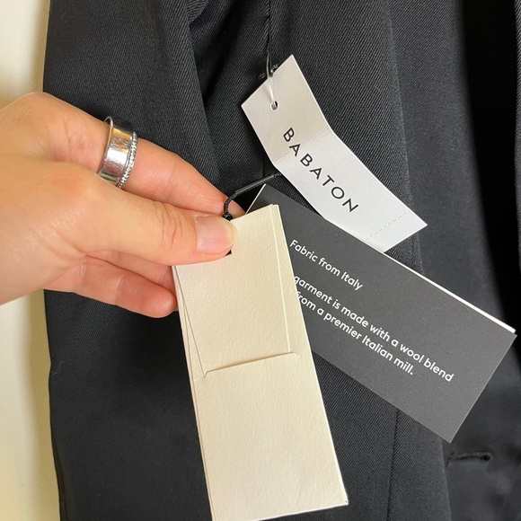 Babaton NWT Swift Blazer Sz 2 Black Wool Blend Aritzia Career Jacket Office Work - Picture 6 of 10